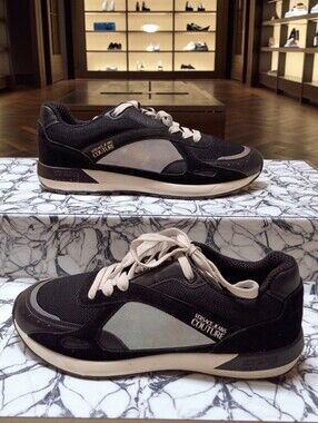 New Versace Jeans Couture Black Men's Size 11 Fashion Forward Sneakers